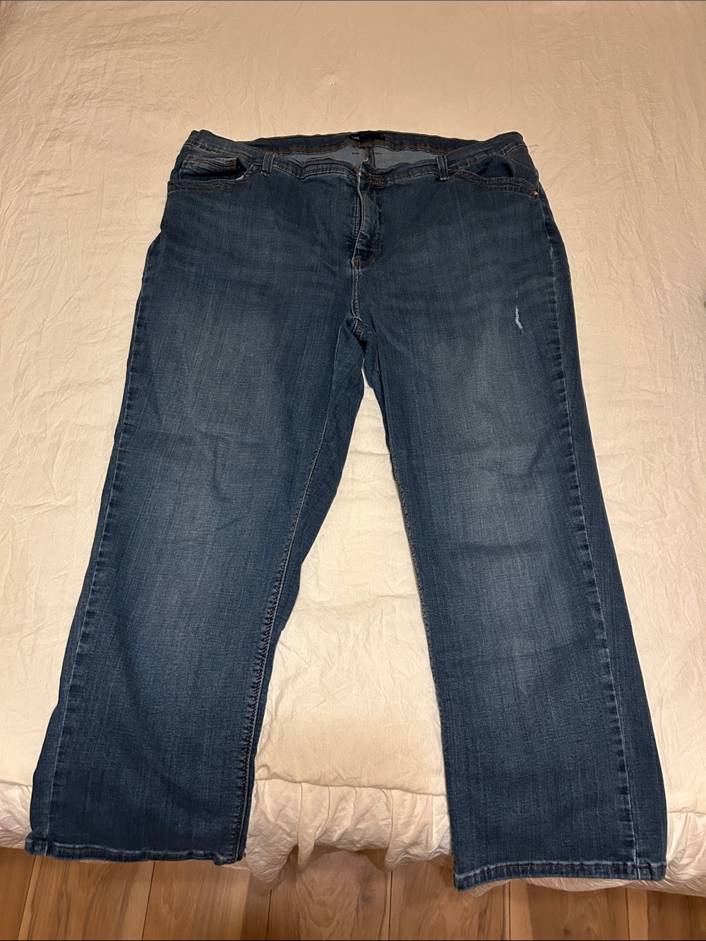 Dark Blue Women's Straight-Leg Jeans Lee